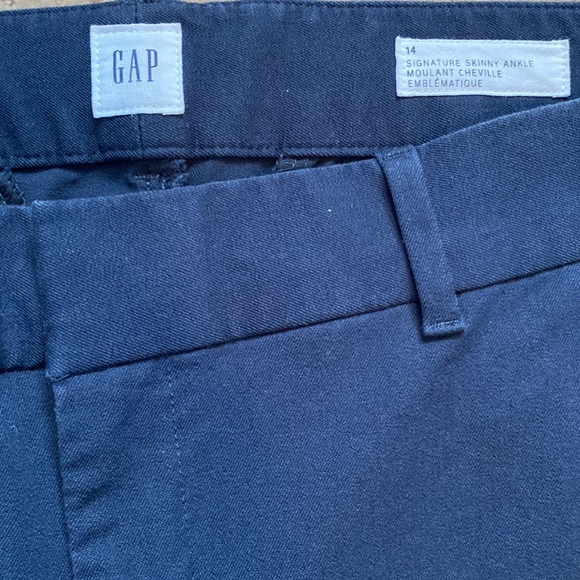 Navy GAP Signature Skinny Ankle Pant sz 14 - Picture 2 of 2